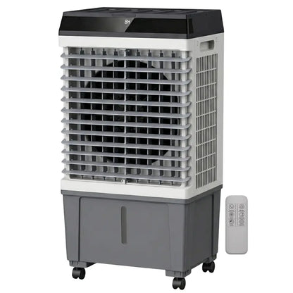 High-Capacity Evaporative Air Cooler  5.3-Gallon Tank, Remote-Controlled