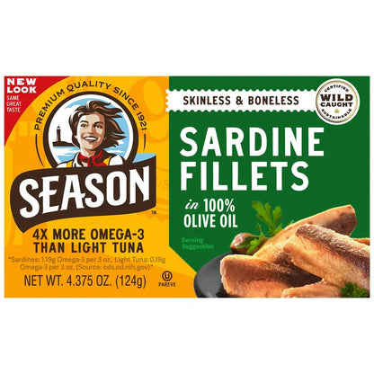 Premium Sardines in Olive Oil  Wild Harvested, Ready-to-Eat, 6-Count Can Set
