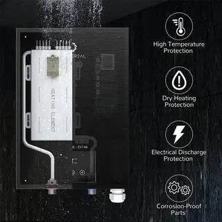 Airthereal Electric Tankless Water Heater 14kW  Endless On-Demand Hot Water  Self Modulates to Save Energy Use  for 1 Shower EVT-14K
