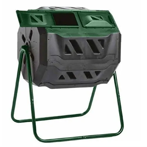 43-Gallon Outdoor Compost Tumbler  Enclosed Rotating Bin for Fast, Odor-Free Garden Composting