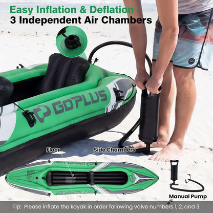 11.5-Foot Tandem Kayak for Adults  Aluminum Paddles Included, Ideal for Lakes, Rivers & Fishing