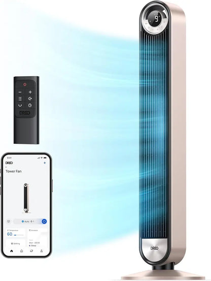 DREO T2 S 42″ Cruiser Pro Tower Fan: 90° Oscillation, Ultra-Quiet 20dB Sleep Mode, DC Motor, Wi-Fi/APP/Voice Control & 12H Timer