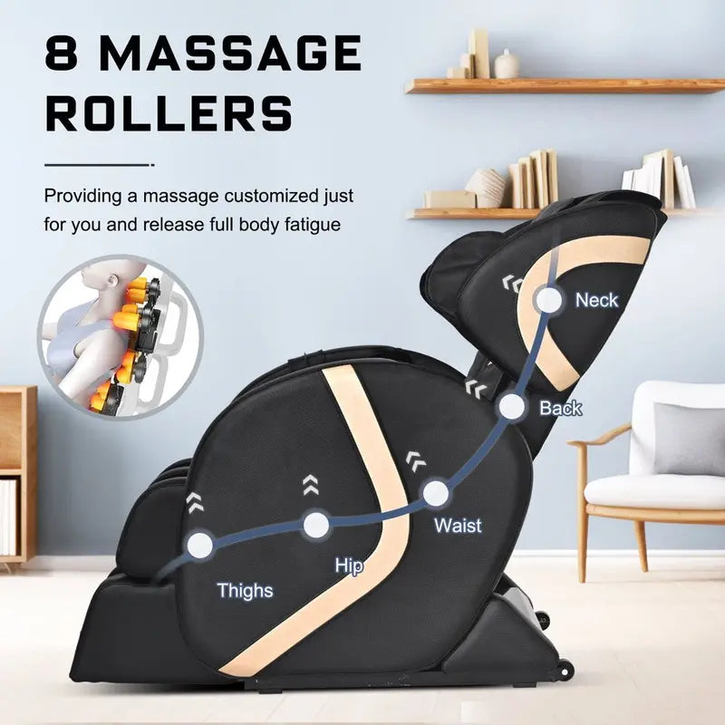 Molylex Full Body Zero Gravity Massage Chair with Heating & Airbags, 2023 Model