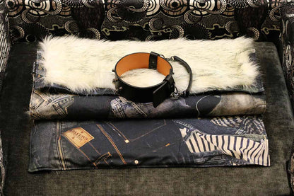 Couverture pour chien « Metis » Blue Ice - Tissu Jean-Paul Gaultier