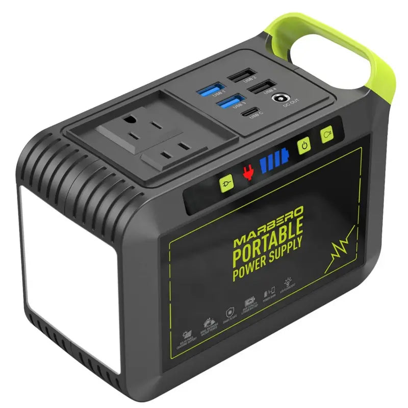MARBERO Portable Power Station M82, 88Wh Lithium Battery, Multi-Output, Compact Design, Ideal for Camping & Outdoor Use