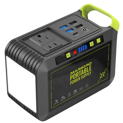 MARBERO Portable Power Station M82, 88Wh Lithium Battery, Multi-Output, Compact Design, Ideal for Camping & Outdoor Use