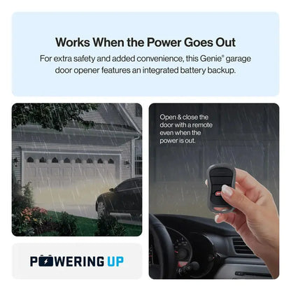 Heavy-Duty Chain-Drive Garage Door Opener  3/4 HP with Battery Backup & Quiet Operation