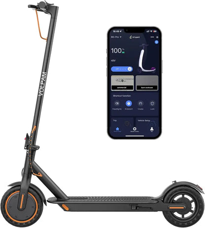 Dual-Brake Electric Scooter  350W/500W Motor, 8.5″/10″ Solid Tires, 1922 mph Speed & 1228 Mile Range