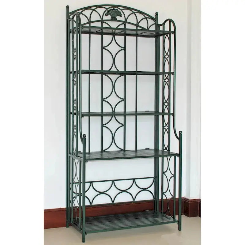 Mandalay 5-Tier Iron Baker’s Rack  Industrial-Style Kitchen Organizer with Adjustable Shelves