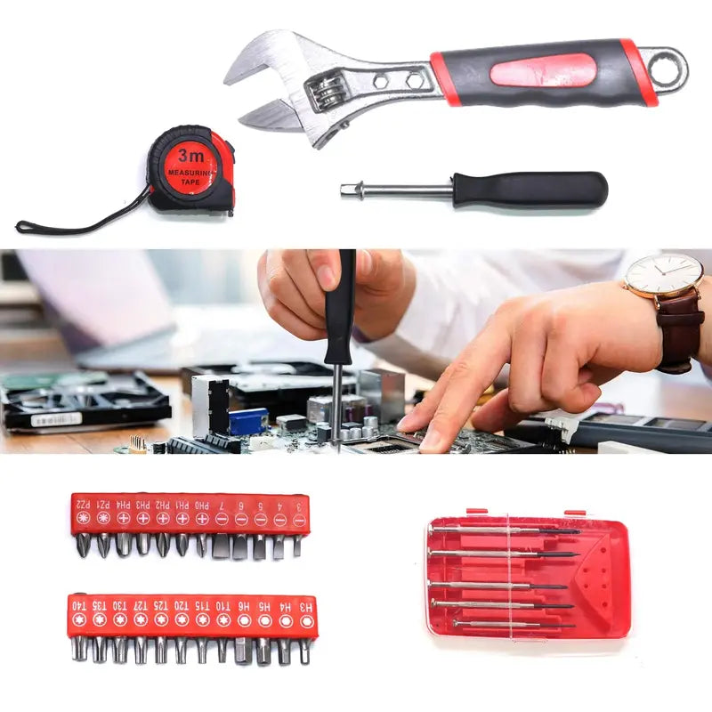 799-Piece Aluminum Household Tool Trolley  Modular Rolling Workbench for Home or Workshop Organization
