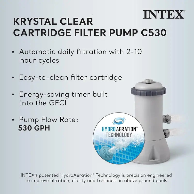 10-Foot Premium Above-Ground Swimming Pool Set  30″ Depth, 1185-Gallon Capacity, Rust-Resistant SuperTough Frame + 330 GPH Filter Pump