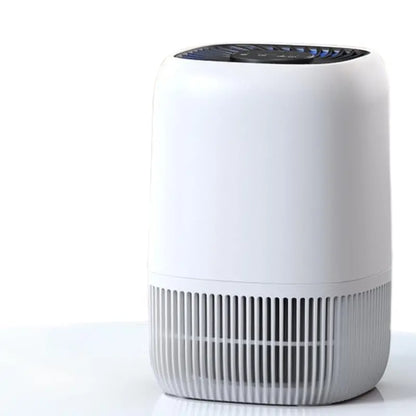 Compact Air Purifier with 360-Degree Air Intake, Touch Controls, and Quiet AC Operation