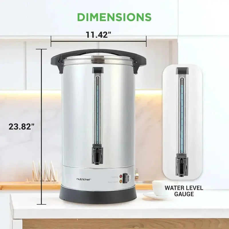 NutriChef 8L Electric Hot Water Dispenser with Rapid Heating and Beverage Safety Features