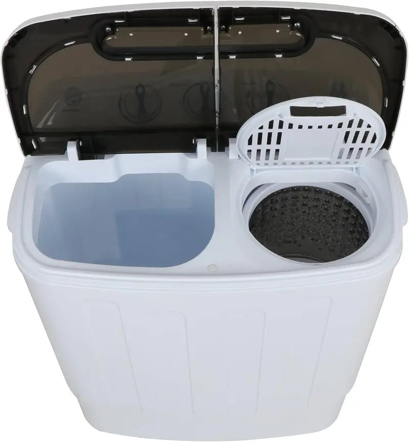 Compact Portable Twin-Tub Washer & Spin Dryer  13-lb Capacity, Lightweight Mini Washing Machine Ideal for Dorms, Apartments, RVs, and Small Households