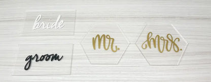 Modern Hexagonal Acrylic Table Place Cards
