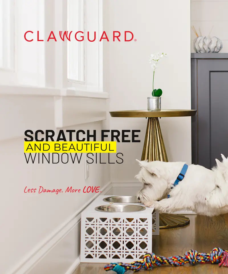 CLAWGUARD Window Sill Protector. Strong Invisible Protection from Dog and Cat Scratching, Chewing, Slobbering and Clawing (29.5 in. x 2.5 in.)