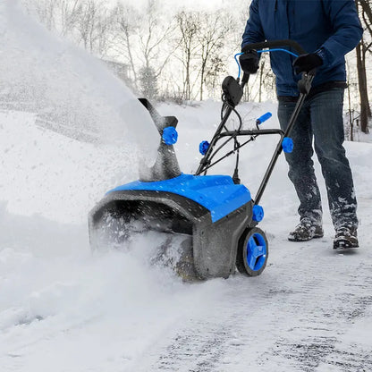 120V Electric Snow Thrower with 180° Rotating Chute and Foldable Handle