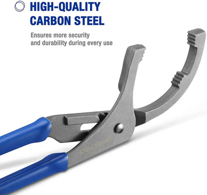 WORKPRO 2-Piece Oil Filter Wrench & Plier Set for Easy Drain Plug Removal