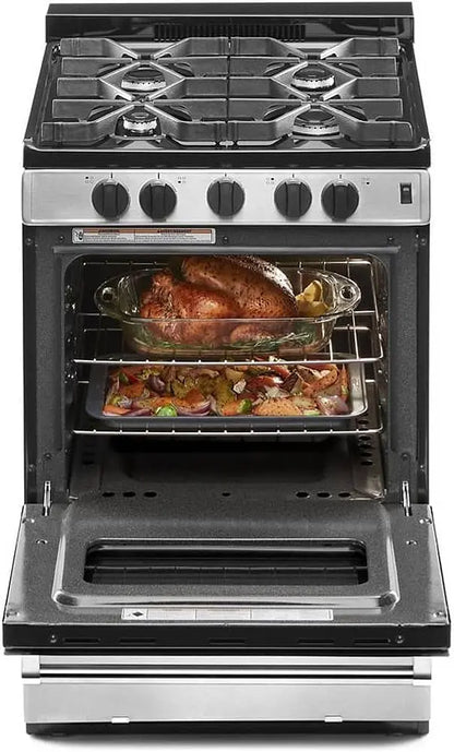 Whirlpool ADA 24 Stainless Steel Freestanding Gas Range With Sealed Burners