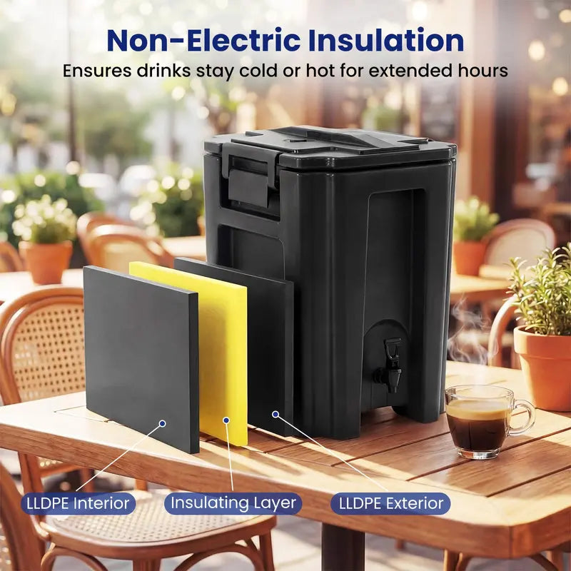 13.2-Gallon Insulated Beverage Dispenser for Parties & Events