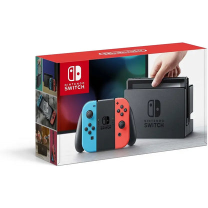 Renewed Neon Red and Neon Blue Joy-Con Controllers for Nintendo Switch