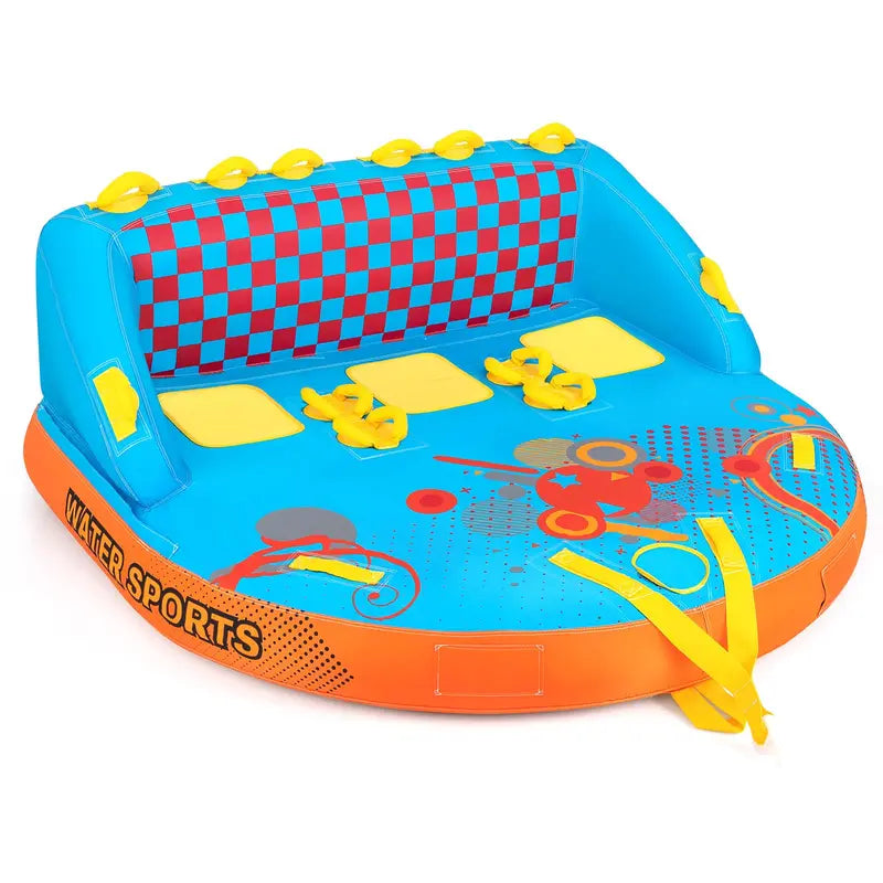 Multi-Rider Inflatable Towable Tube  Durable Water Sport Pull Toy for 13 People