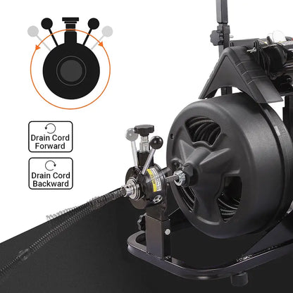 XtremepowerUS 100-Foot Electric Drain Snake with Attachments  Commercial-Grade Sewer Cleaner