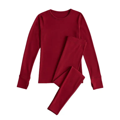 Women’s Thermal Fleece-Lined Base Layer Top and Leggings Combo
