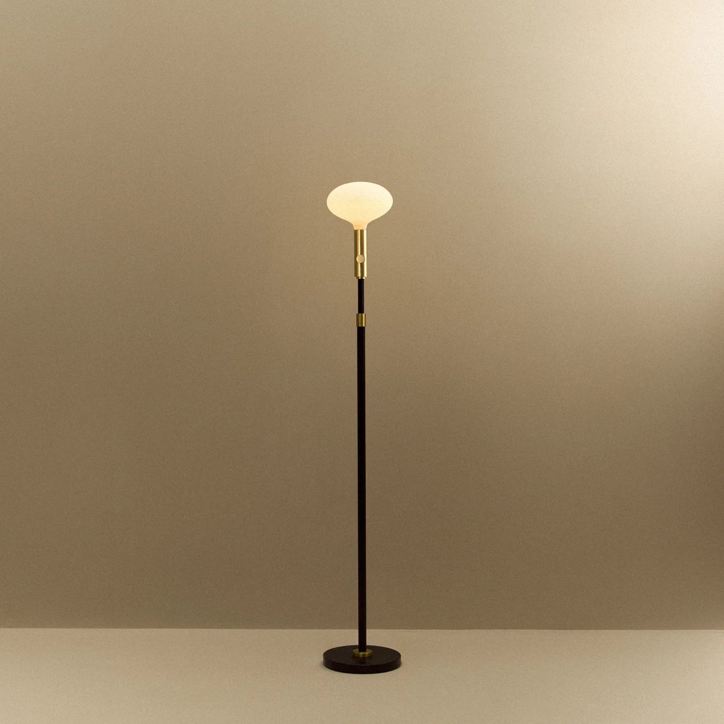 Poise Adjustable Floor Lamp in Brass + Oval II