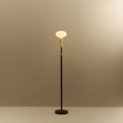 Poise Adjustable Floor Lamp in Brass + Oval II