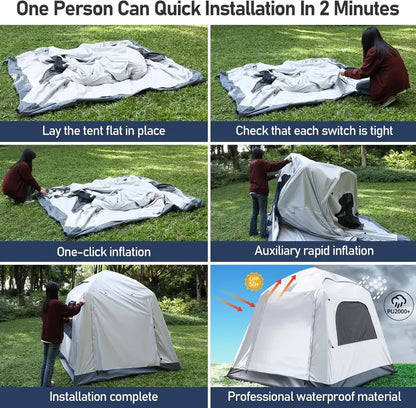 Automatic Inflatable Glamping Tent — 34 Person Air-Blow Tent with Integrated Pump & Waterproof Shell