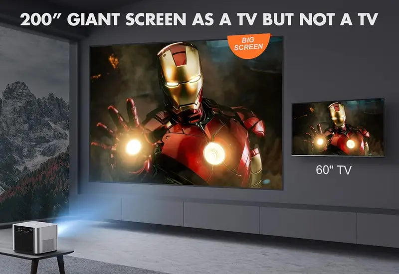 5G WiFi Bluetooth Projector  800 ANSI Lumens HD Home Theater Display