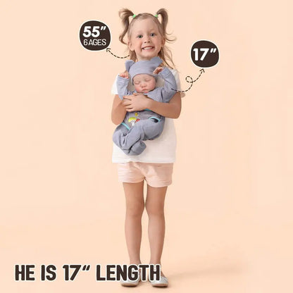 Lifelike 20″ Reborn Baby Boy Doll  Realistic Vinyl, Soft Body with Outfit & Toy Gift Set