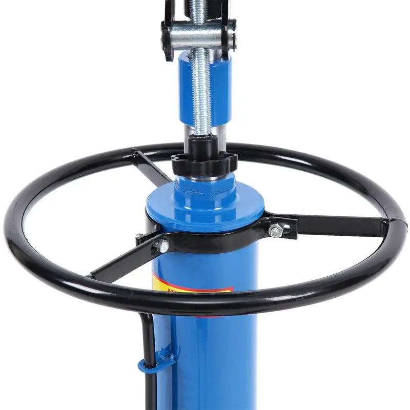 Heavy-Duty 1660-Lb Vertical Hydraulic Transmission Jack with 360° Swivel Pedal  Blue, Adjustable 33″ to 70″ Height (0.75-Ton Capacity)