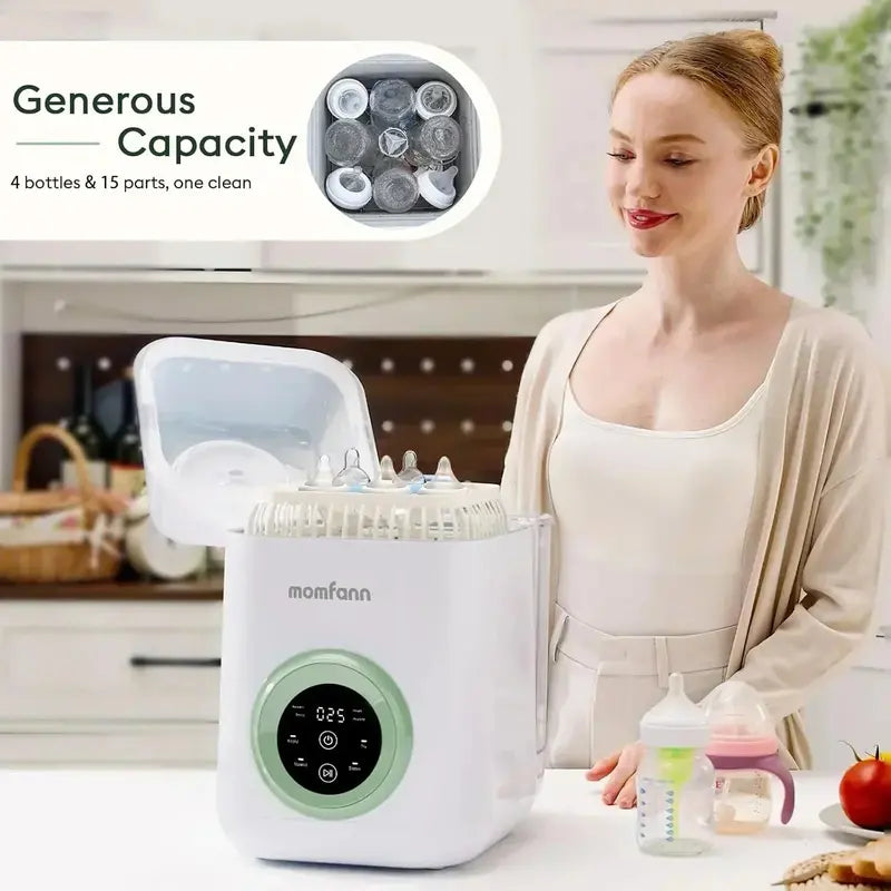 All-in-One Baby Bottle Washer  19-Minute Sterilizing, Washing & Drying Station for Bottles & Pump Parts