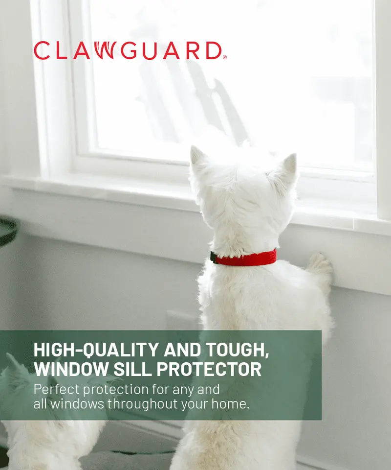 CLAWGUARD Window Sill Protector. Strong Invisible Protection from Dog and Cat Scratching, Chewing, Slobbering and Clawing (29.5 in. x 2.5 in.)