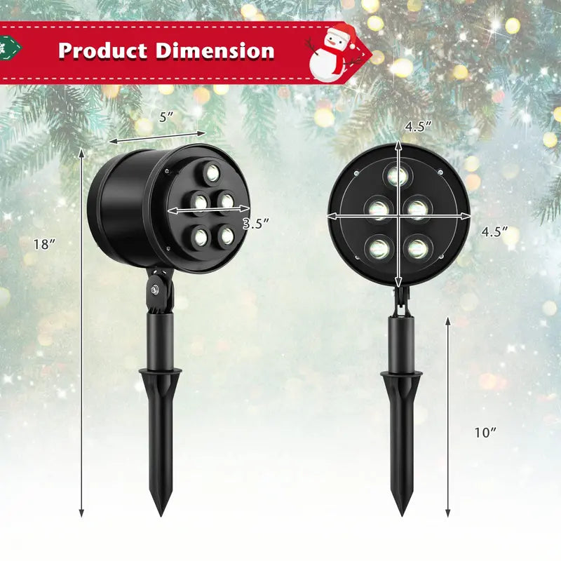 Rotating Christmas Projection Light with 65-Degree Adjustable Tilt and Seasonal Patterns