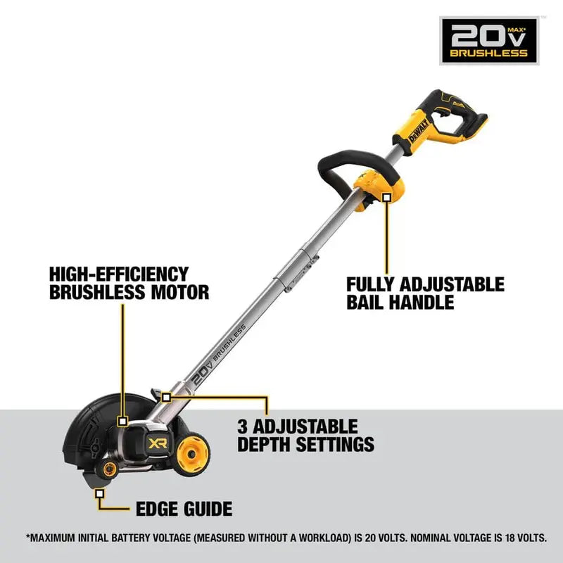 DEWALT 20V Cordless Battery Powered Lawn Edger (Tool Only) DCED400B