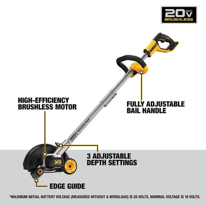 DEWALT 20V Cordless Battery Powered Lawn Edger (Tool Only) DCED400B