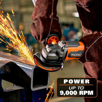 RIDGID 18V Brushless Cordless 4-1/2 in. Paddle Switch Angle Grinder (Tool Only) R86047B