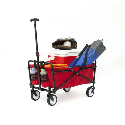 Seina Compact Outdoor Folding Utility Wagon, Black