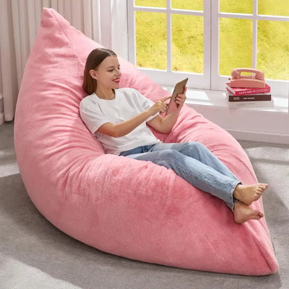Hobestluk 3-in-1 Convertible Bean Bag  Floor Cushion, Lounger, or Seating Sofa