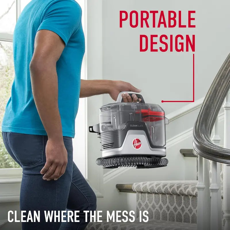 Hoover CleanSlate Plus Spot Cleaner  Portable Carpet & Upholstery Extractor with Multi-Tool Attachments