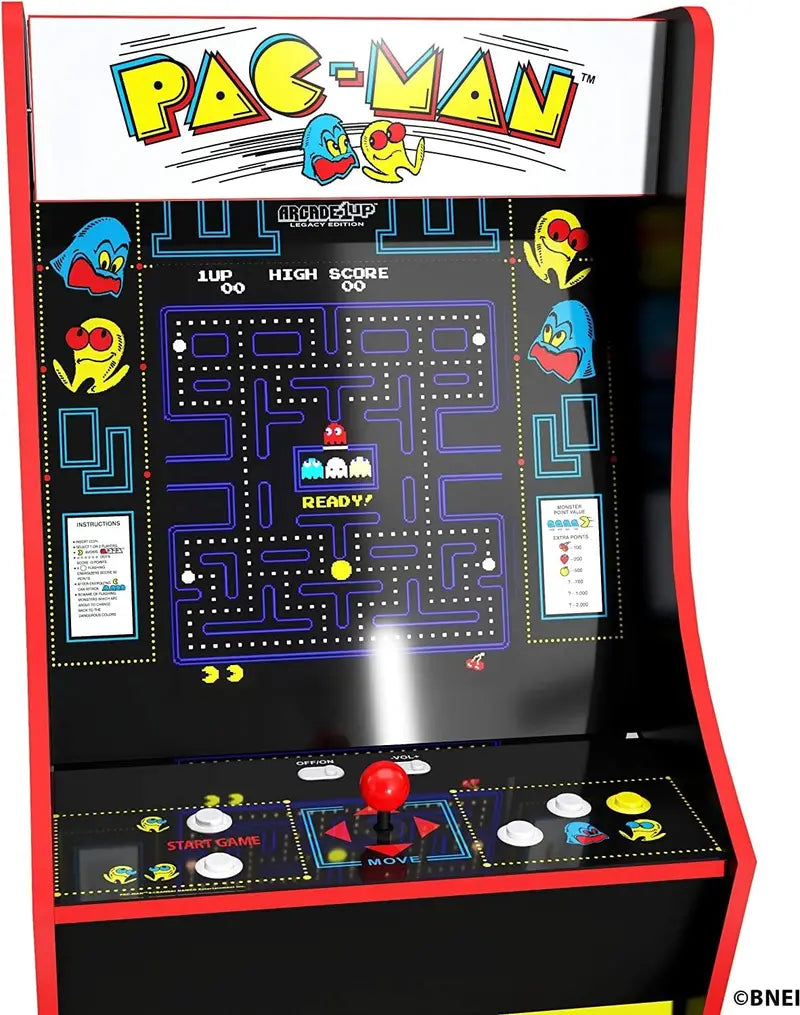 Bandai Pac-Man Arcade Cabinet  Full-Size 4-Foot Replica Featuring 12 Classic Games