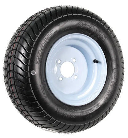 2-Pack Trailer Tires On Rims 20.5 X 8 X 10 205/65-10 20.5X8.0-10 4H White Wheel