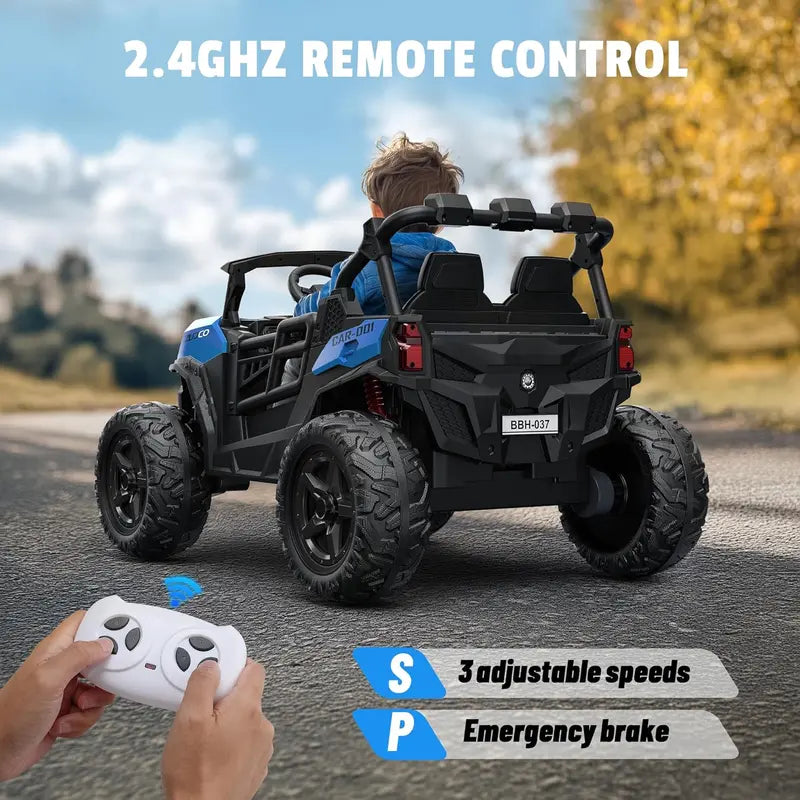 All-Terrain Pink Electric Ride-On Truck  Off-Road Capable Battery-Powered Toy Vehicle