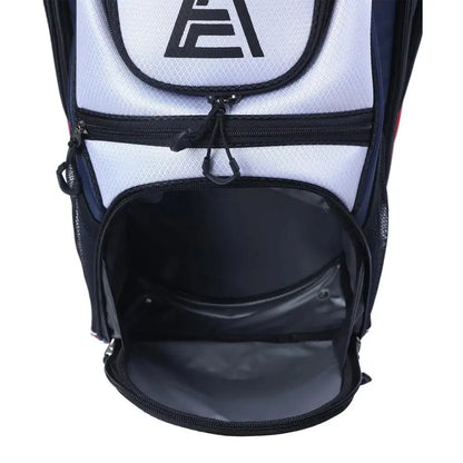 Ask Echo T-Lock Golf Cart Bag  Weather-Resistant Carryall with Rain Cover and Ergonomic Handles