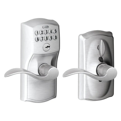 Schlage Camelot Keypad Deadbolt Lock  Keyless Entry, Flex Lock, Illuminated Keypad, Battery Operated