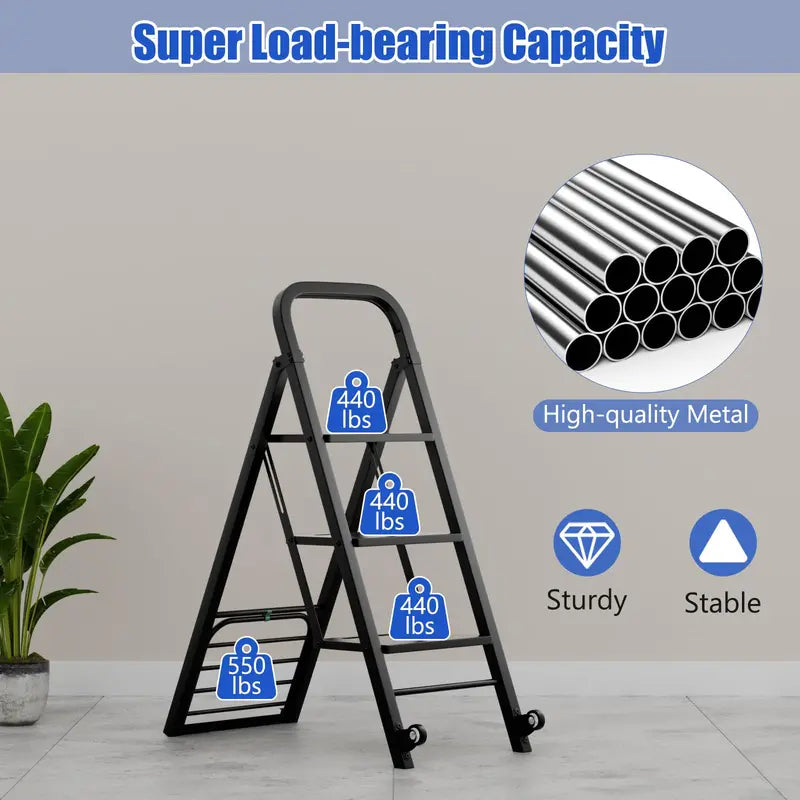 2-in-1 Multi-Function Hand Truck Dolly & Step Ladder