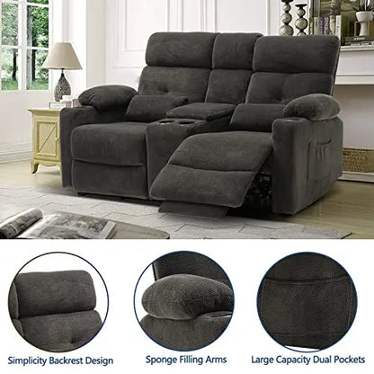 RIHEREFY 68  RV Power Reclining Loveseat | RV Wall Hugger Loveseat Recliner